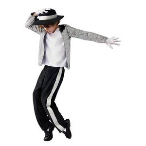 Dance Star Costume 80S 90S Pop Michael Jackson Dance Halloween 10-12 Youth NEW